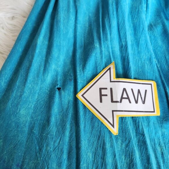 T-Party Turquoise Swing Dress size Large Embroidery Boho Hippie Sleeveless - Picture 7 of 16